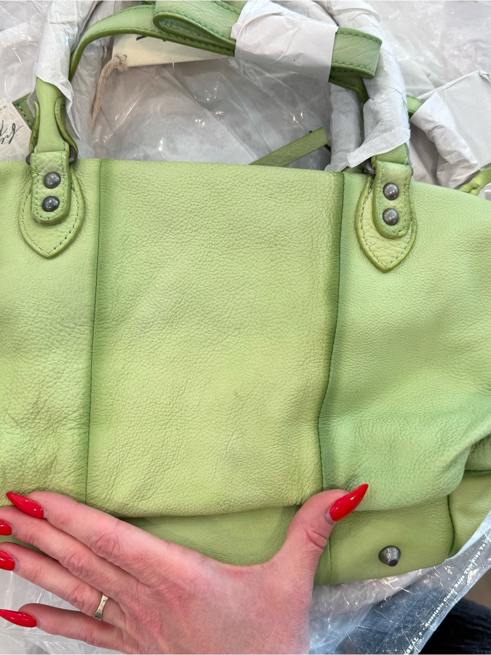 Free People matcha baby Emerson Leather Shoulder Bag - Picture 3 of 5